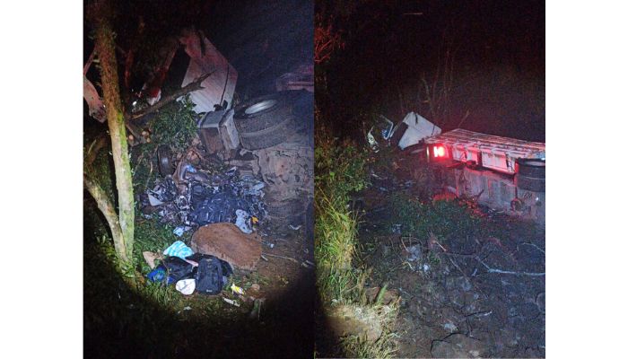 Guaraniaçu: Colisão frontal entre carro e carreta na BR 277 deixa uma pessoa morta