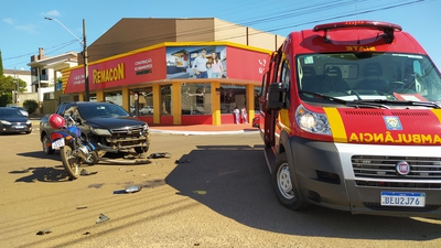 Laranjeiras: Motociclista fica ferido apÃ³s acidente no centro da cidade