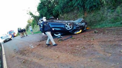 P. Barreiro: Duas pessoas ficam feridas apÃ³s acidente na PR 565