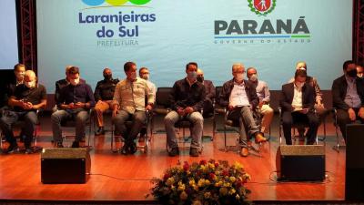 Governador do Estado Ratinho JRº Participa do anúncio oficial da Agro Laranjeiras de 400 milhões 