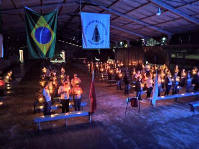 Terço luminoso marcou a abertura da semana pela vida em Laranjeiras do Sul