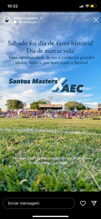 Amistoso Festivo - Mais de Mil Pessoas assistiram AEC x Santos Masters