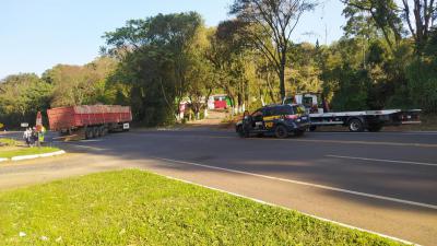 Laranjeiras: Morador do Rio Laranjeiras morre após acidente entre motocicleta e carreta na BR 277 