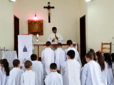 Em Rio Novo, na Missa Solene teve coroação da Imagem de N.Sra. Aparecida