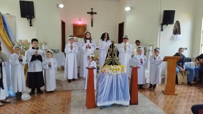 Em Rio Novo, na Missa Solene teve coroação da Imagem de N.Sra. Aparecida