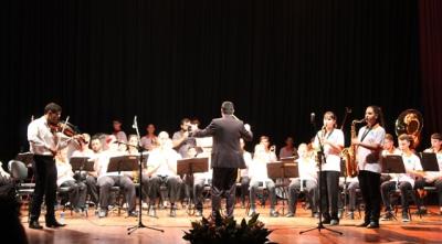 EspetÃ¡culo da Banda Municipal de Laranjeiras do Sul lota Cine Teatro