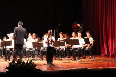 EspetÃ¡culo da Banda Municipal de Laranjeiras do Sul lota Cine Teatro