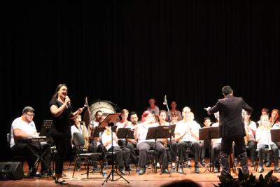 EspetÃ¡culo da Banda Municipal de Laranjeiras do Sul lota Cine Teatro