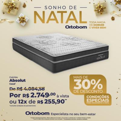 Continua a promoção Natal dos Sonhos Colchões Ortobom 