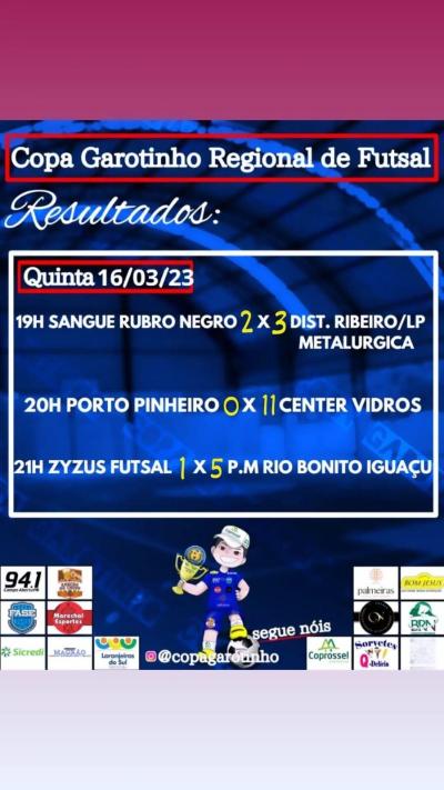 Confira os resultados dos jogos de abertura da Copa Garotinho Regional de Futsal 