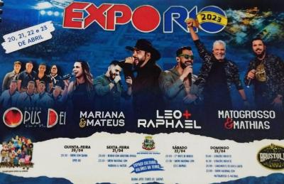 RBI: Em abril vai ter Exporio. Show principal será com Mato Grosso & Mathias