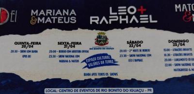 RBI: Em abril vai ter Exporio. Show principal será com Mato Grosso & Mathias