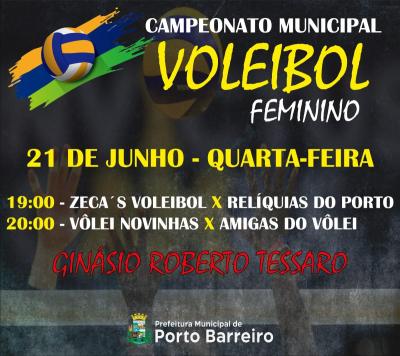 Nesta terça (20) Bocha e nesta quarta (21) Voleibol pelos Municipais em Porto Barreiro