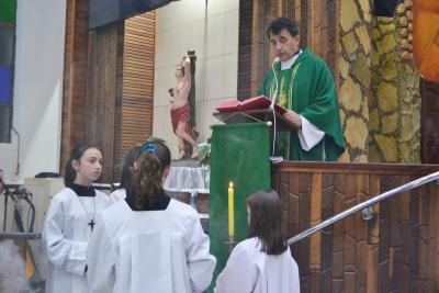 7º dia da Novena em Louvor a Padroeira Sant´Ana teve benção especial para os Carpinteiros e Marceneiros.