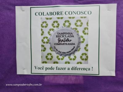 Projeto Tampinha reciclada gratidão compartilhada toma proporções jamais imaginadas pelos seus idealizadores