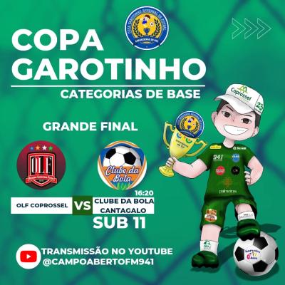 Neste sábado (19) tem as finais da Copa Garotinho de Futsal Categorias de Base