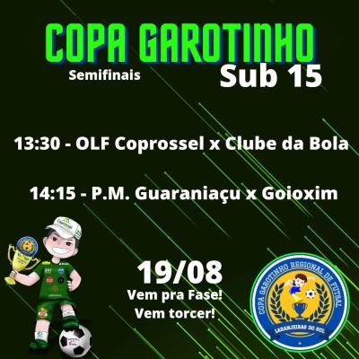 Neste sábado (19) tem as finais da Copa Garotinho de Futsal Categorias de Base