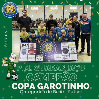 Conheça os Campeões da Copa Garotinho de Futsal Categorias de Base