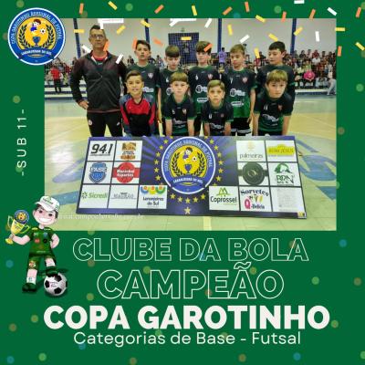 Conheça os Campeões da Copa Garotinho de Futsal Categorias de Base