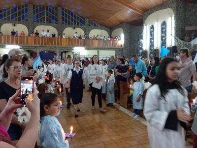 8º Dia da Novena de Aparecida em Laranjeiras do Sul teve benção para os professores e funcionários públicos