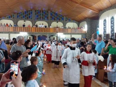 8º Dia da Novena de Aparecida em Laranjeiras do Sul teve benção para os professores e funcionários públicos