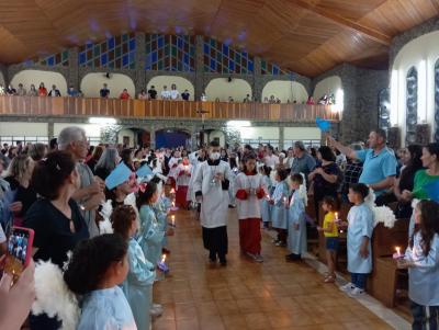 8º Dia da Novena de Aparecida em Laranjeiras do Sul teve benção para os professores e funcionários públicos