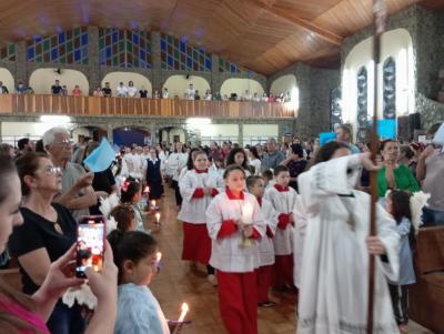 8º Dia da Novena de Aparecida em Laranjeiras do Sul teve benção para os professores e funcionários públicos