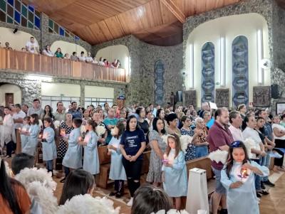 8º Dia da Novena de Aparecida em Laranjeiras do Sul teve benção para os professores e funcionários públicos