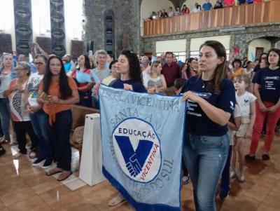 8º Dia da Novena de Aparecida em Laranjeiras do Sul teve benção para os professores e funcionários públicos