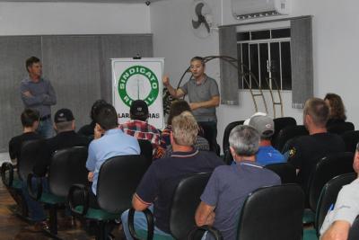 Palestra no Sindicato Rural de Laranjeiras do Sul tem foco em segurança no Campo