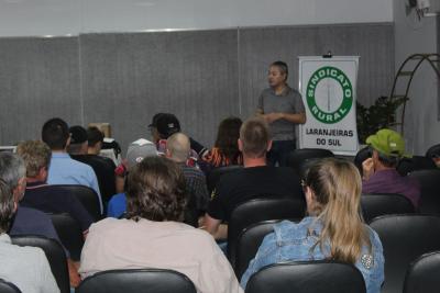 Palestra no Sindicato Rural de Laranjeiras do Sul tem foco em segurança no Campo