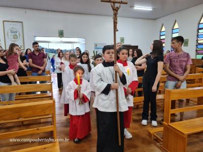 Padre João Rafael de Pitanga presidiu o 2º dia do Tríduo em louvor a Imaculada Conceição em Porto Barreiro