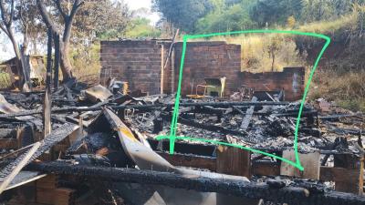 Campanha de Arrecadação para família que perdeu tudo em incêndio continua em Laranjeiras do Sul