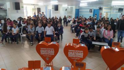 LS: Colégio Estadual Professor Gildo Aluísio Schuck encerra Projeto Tampinha Reciclada, Gratidão Compartilhada