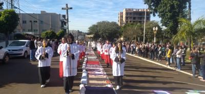 Celebração de Corpus Christi em Laranjeiras do Sul acontece na Praça José Nogueira do Amaral