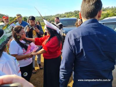 Aldeia de Rio das Cobras em Nova Laranjeiras recebe caravana com representantes dos governos federal e estadual