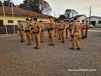 10ª CIA Independente da Polícia Militar realiza cerimônia em comemoração aos 170 da Policia Militar do Paraná.