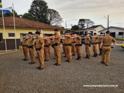 10ª CIA Independente da Polícia Militar realiza cerimônia em comemoração aos 170 da Policia Militar do Paraná.