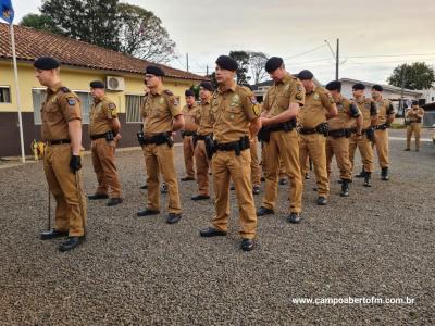 10ª CIA Independente da Polícia Militar realiza cerimônia em comemoração aos 170 da Policia Militar do Paraná.