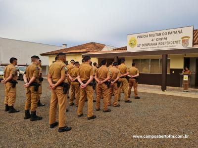 10ª CIA Independente da Polícia Militar realiza cerimônia em comemoração aos 170 da Policia Militar do Paraná.