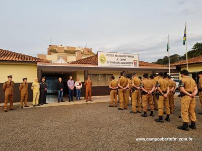 10ª CIA Independente da Polícia Militar realiza cerimônia em comemoração aos 170 da Policia Militar do Paraná.