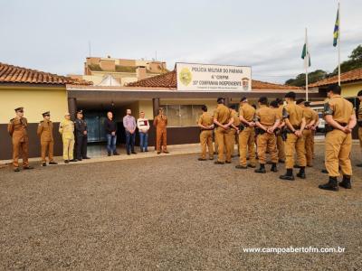 10ª CIA Independente da Polícia Militar realiza cerimônia em comemoração aos 170 da Policia Militar do Paraná.