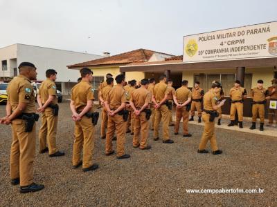 10ª CIA Independente da Polícia Militar realiza cerimônia em comemoração aos 170 da Policia Militar do Paraná.