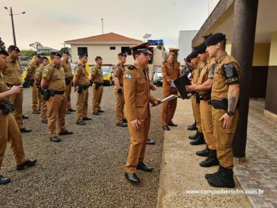 10ª CIA Independente da Polícia Militar realiza cerimônia em comemoração aos 170 da Policia Militar do Paraná.