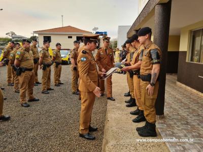 10ª CIA Independente da Polícia Militar realiza cerimônia em comemoração aos 170 da Policia Militar do Paraná.