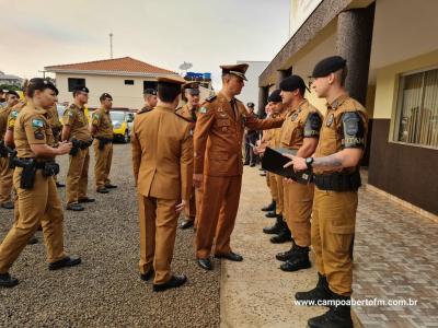 10ª CIA Independente da Polícia Militar realiza cerimônia em comemoração aos 170 da Policia Militar do Paraná.