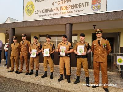 10ª CIA Independente da Polícia Militar realiza cerimônia em comemoração aos 170 da Policia Militar do Paraná.