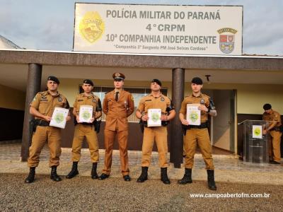 10ª CIA Independente da Polícia Militar realiza cerimônia em comemoração aos 170 da Policia Militar do Paraná.