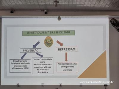 LS: Secretaria de Assistência Social em parceria com Cras e Polícia militar realizou palestra sobre o enfrentamento á violência contra as mulheres