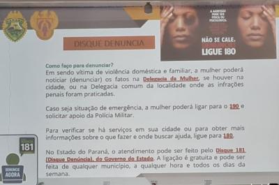 LS: Secretaria de Assistência Social em parceria com Cras e Polícia militar realizou palestra sobre o enfrentamento á violência contra as mulheres